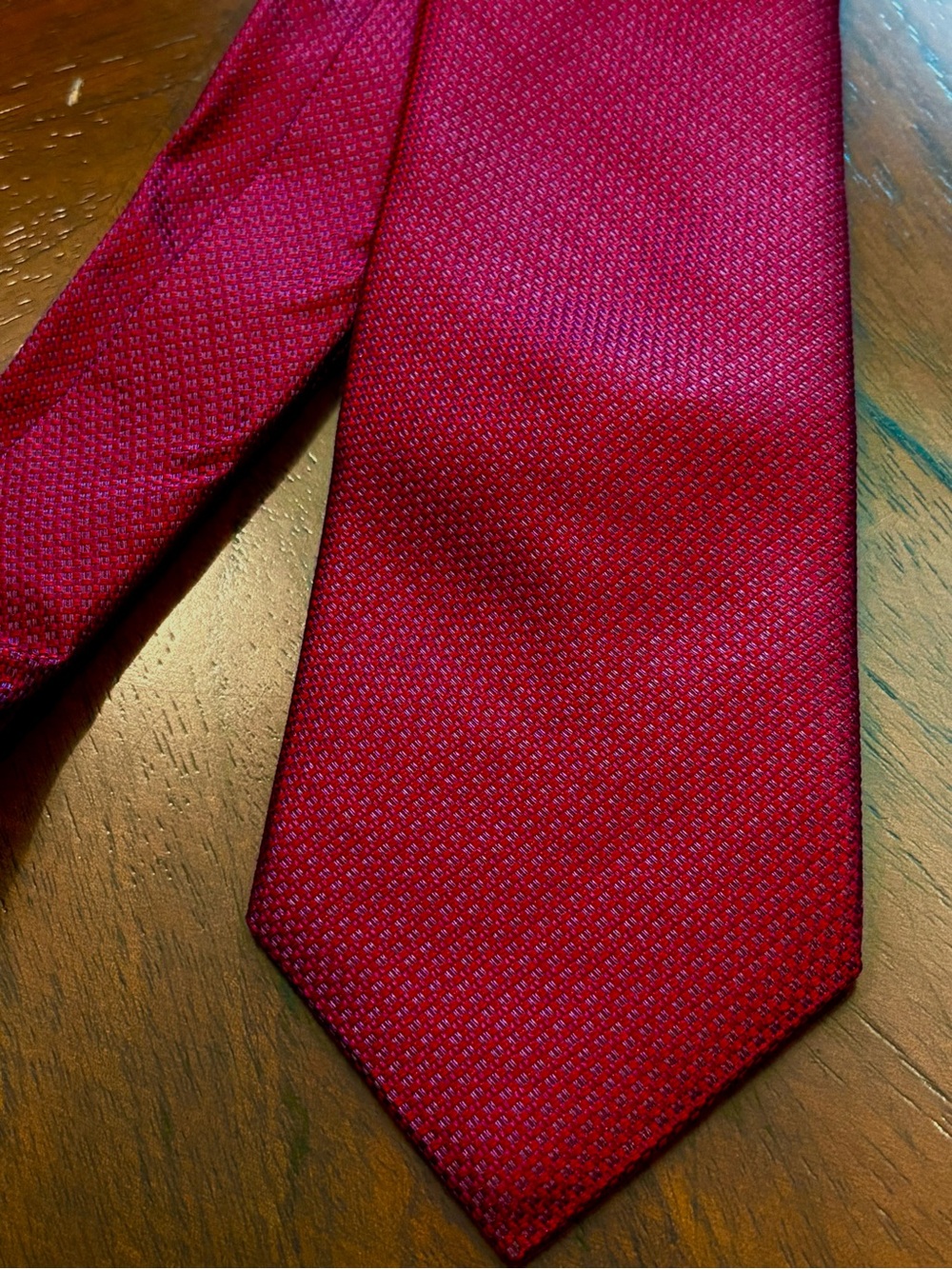 Calvin Klein Deep Red Textured Men's Tie